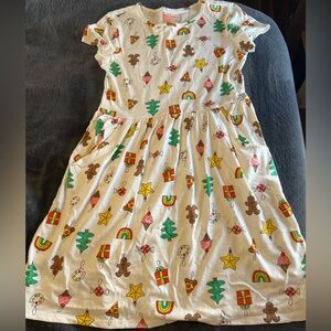 Cat & Jack White Dress with Festive Print
